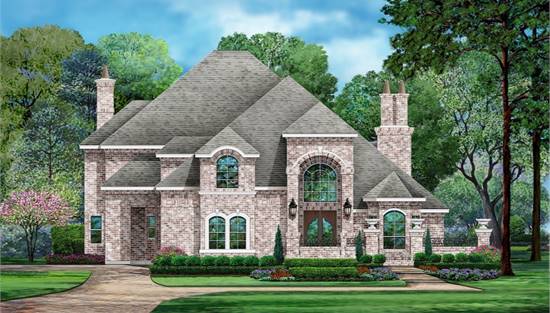 image of french country house plan 7402